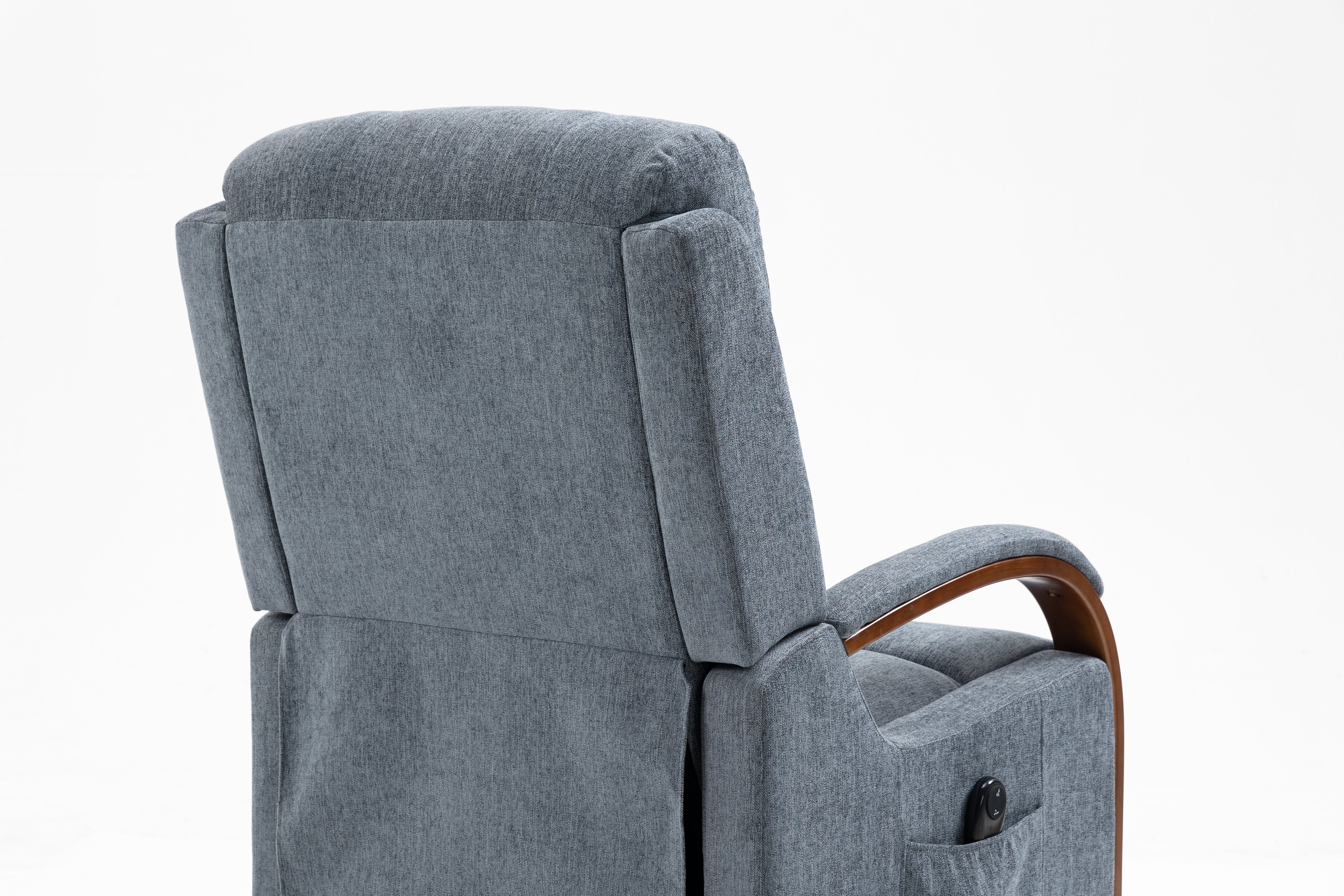 Westin Lift & Tilt Cream Recliner Chair Denim Blue (Dual Motor)