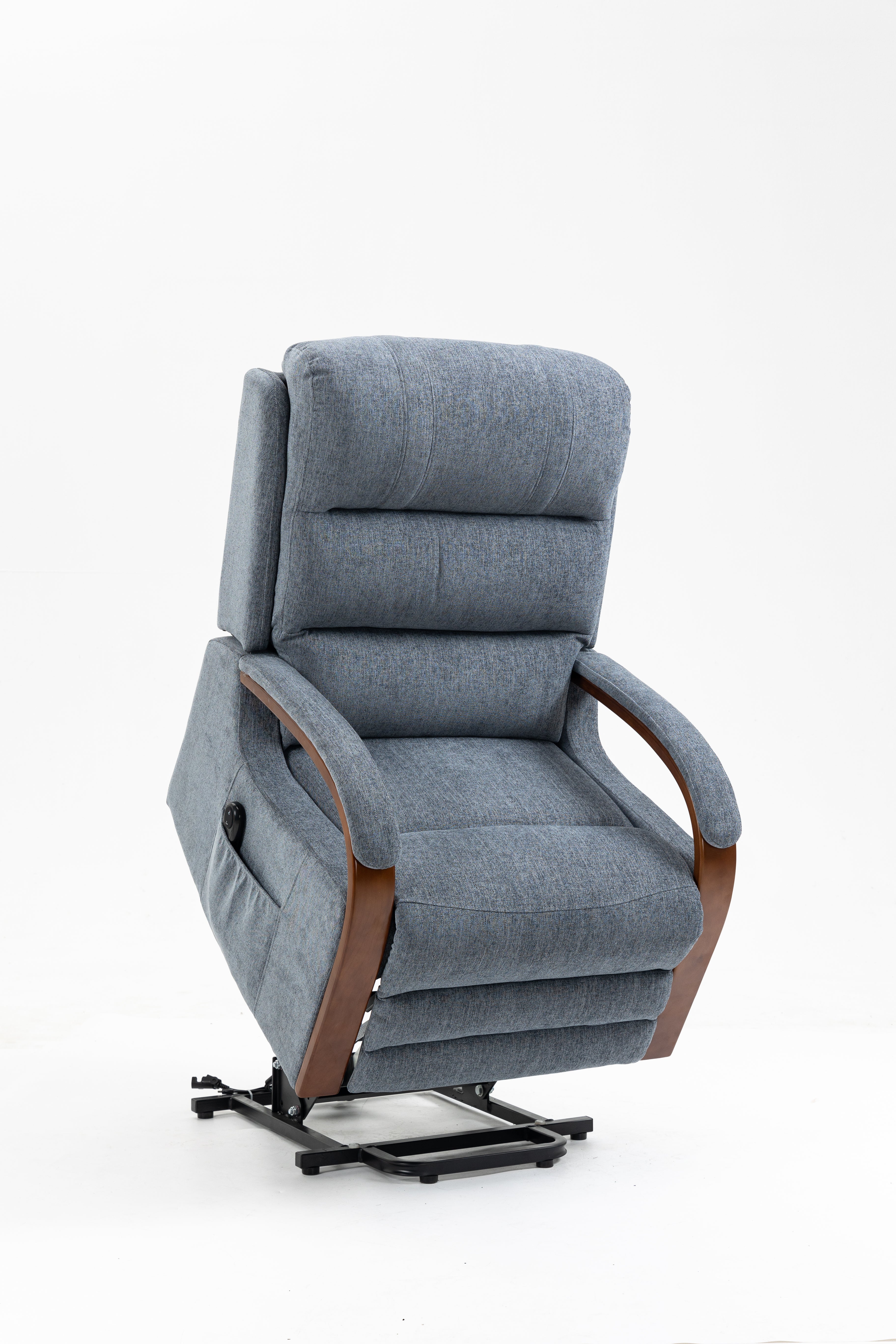 Westin Lift & Tilt Cream Recliner Chair Denim Blue (Dual Motor)