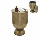 Antique Brass Storage Table