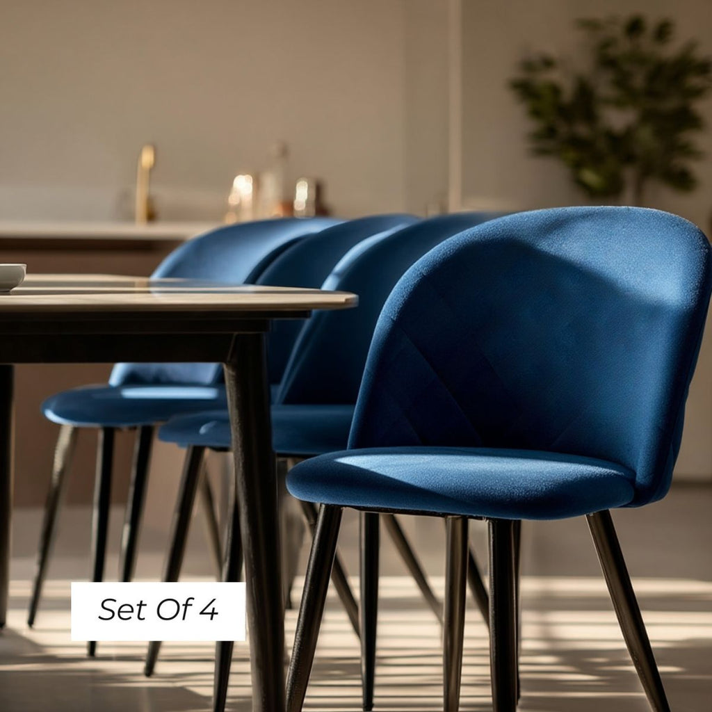 Lotus Dining Chair - Royal Blue (Set of 4)
