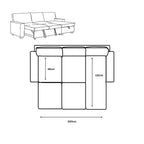 Havar Corner Sofa Bed: Brown Leather Aire (Right)