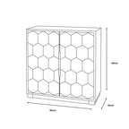 Lewis Grey/ Dark Wood 2 Door Hexagonal Chest