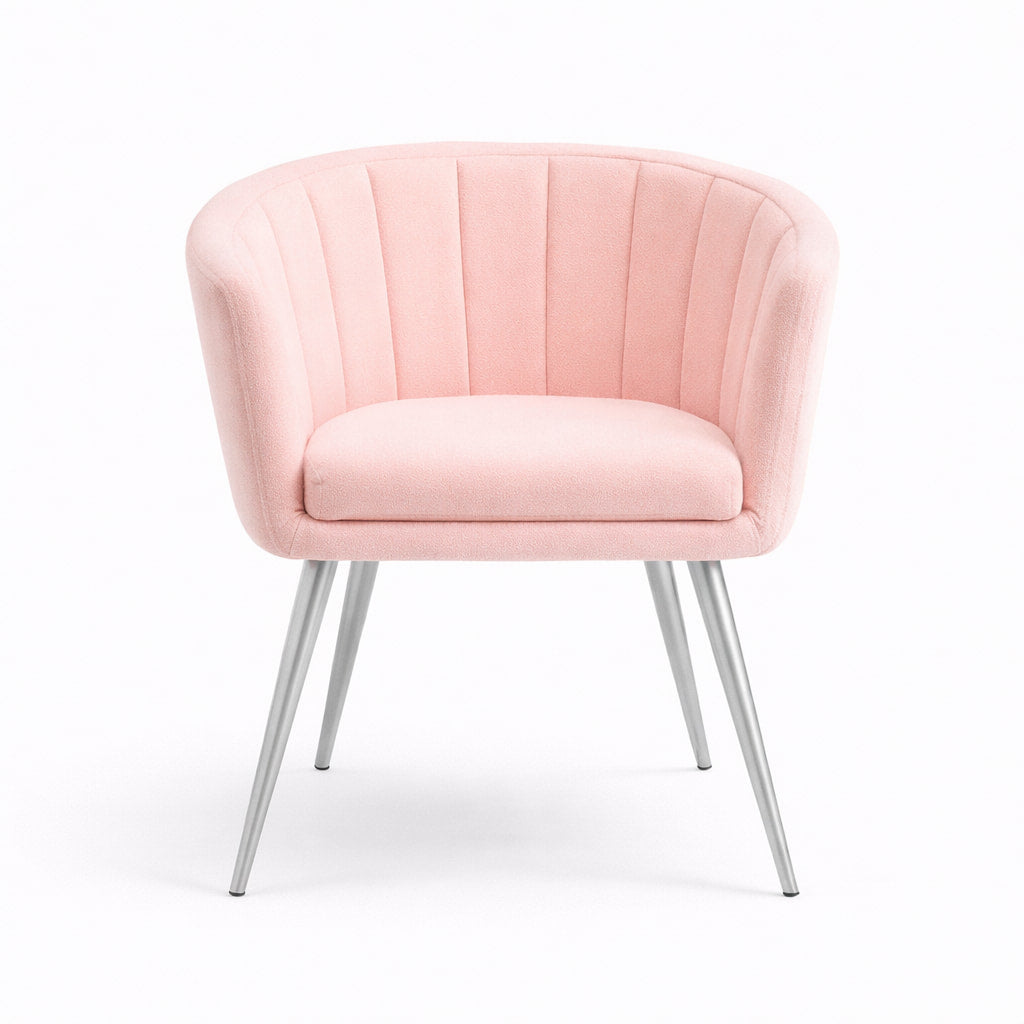 Lillie Pink Velvet Tub Chair