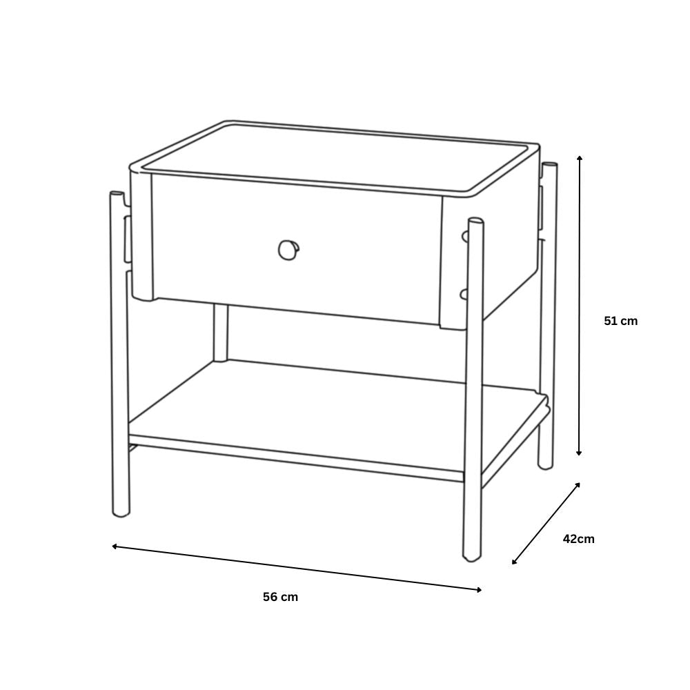 Lima 1 Drawer End Table