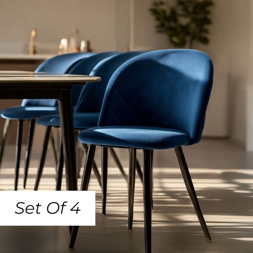 Lotus Dining Chair - Royal Blue (Set of 4)