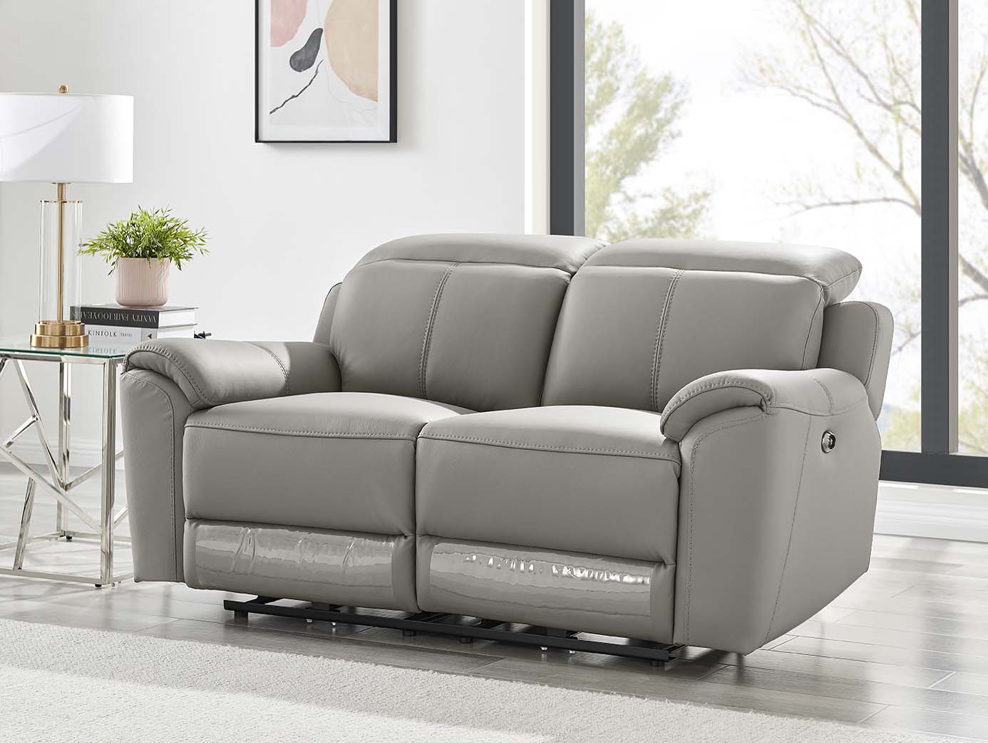 Madrid 2 Seater Electric Recliner - Charcoal