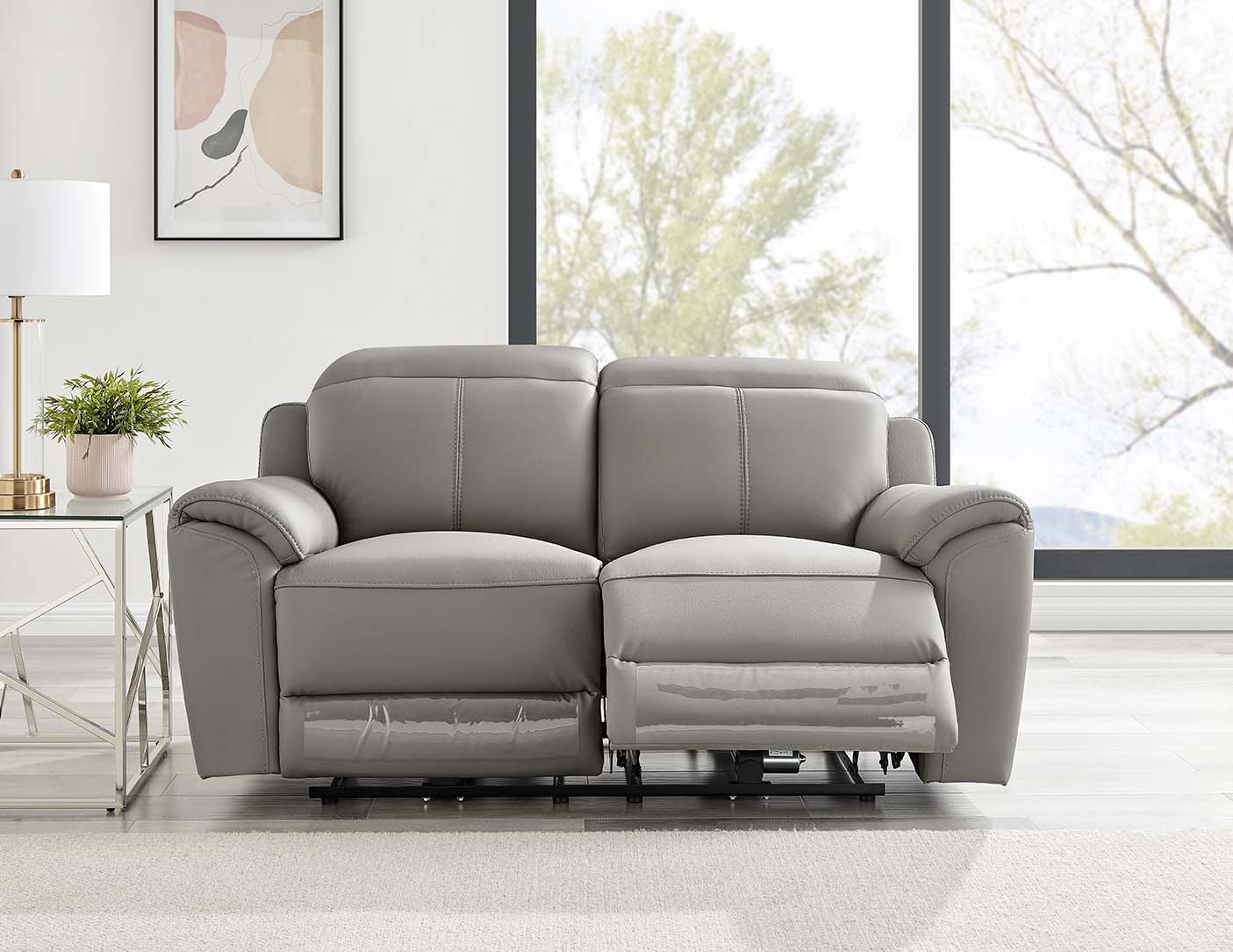 Madrid 2 Seater Electric Recliner - Charcoal