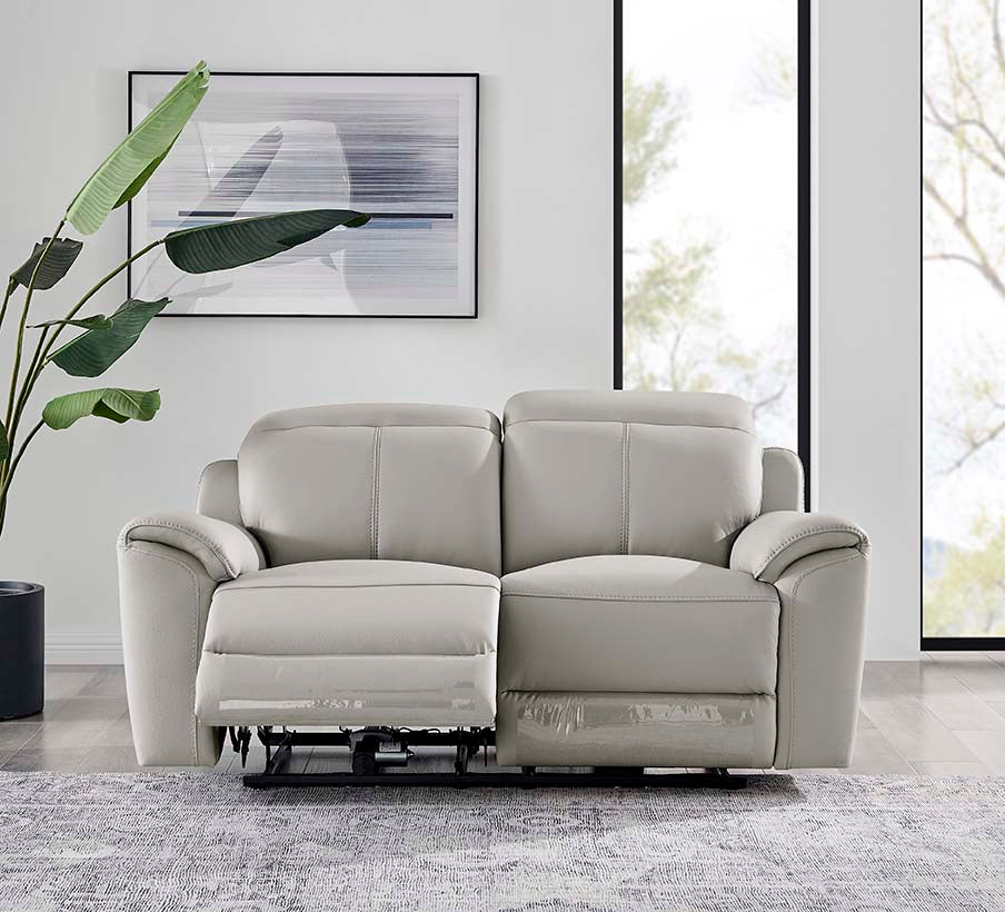 Madrid 2 Seater Electric Recliner - Light Grey