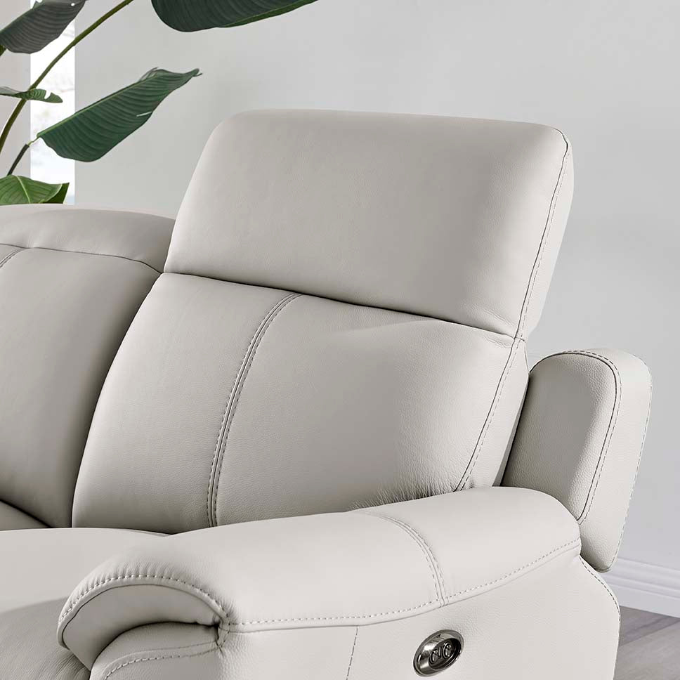 Madrid 2 Seater Electric Recliner - Light Grey