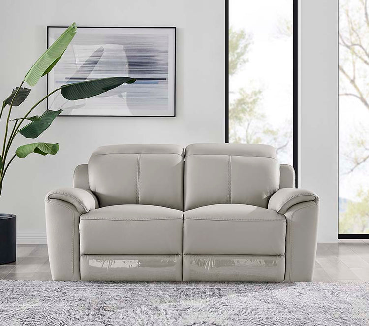Madrid 2 Seater Fixed Sofa - Light Grey