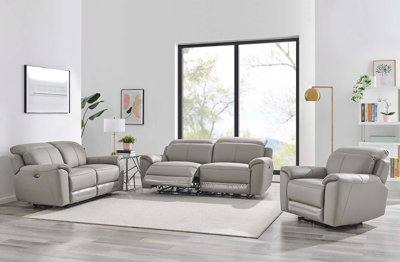 Madrid 3 Seater Electric Recliner - Charcoal