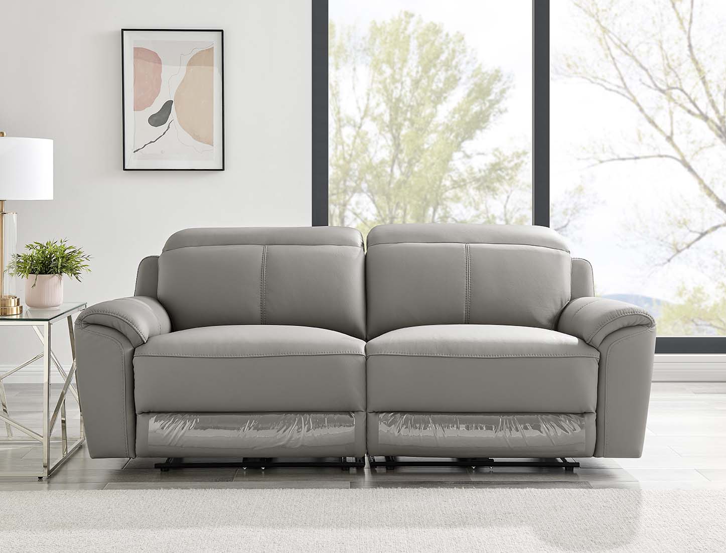 Madrid 3 Seater Electric Recliner - Charcoal