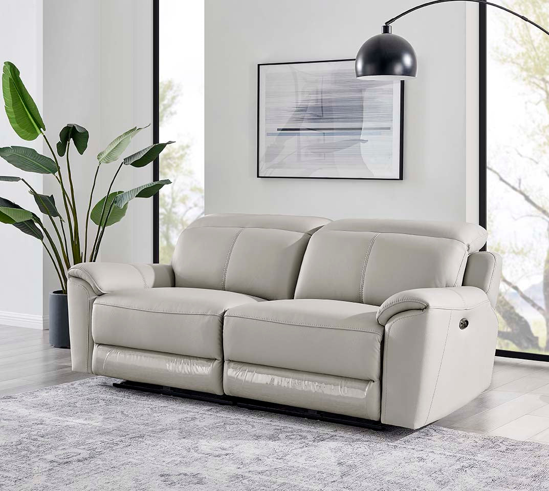 Madrid 3 Seater Electric Recliner - Light Grey