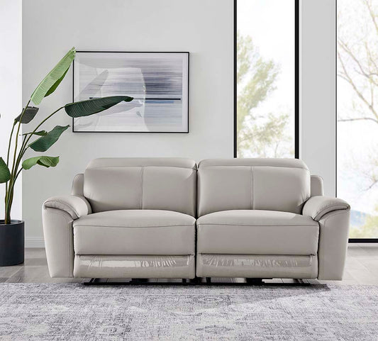 Madrid 3 Seater Electric Recliner - Light Grey