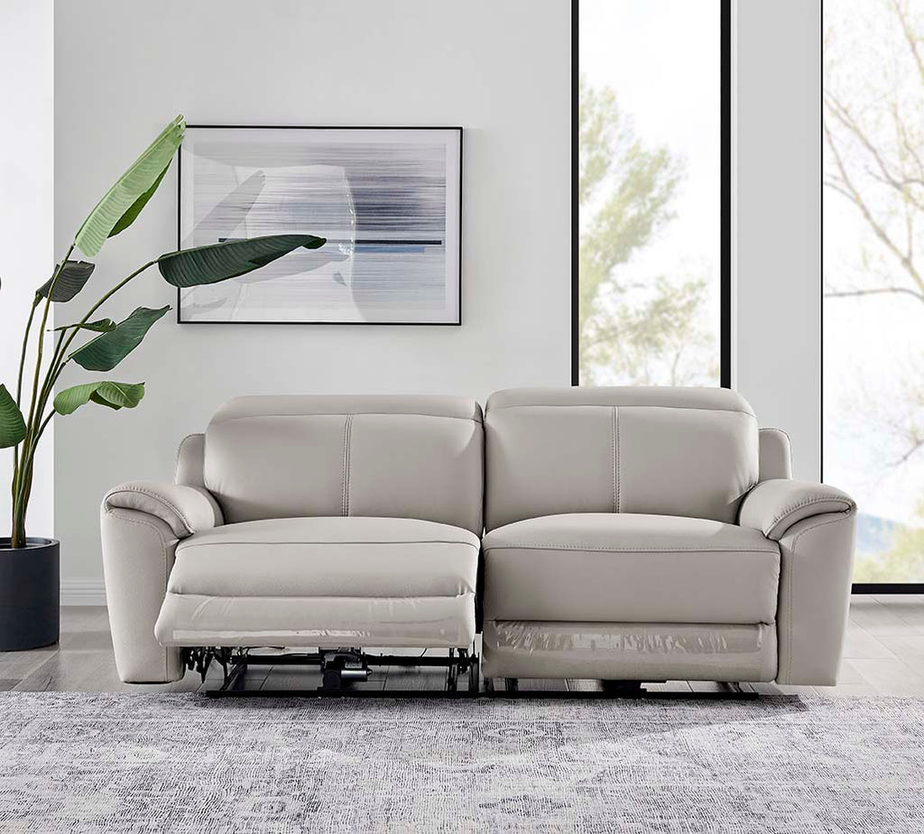 Madrid 3 Seater Electric Recliner - Light Grey