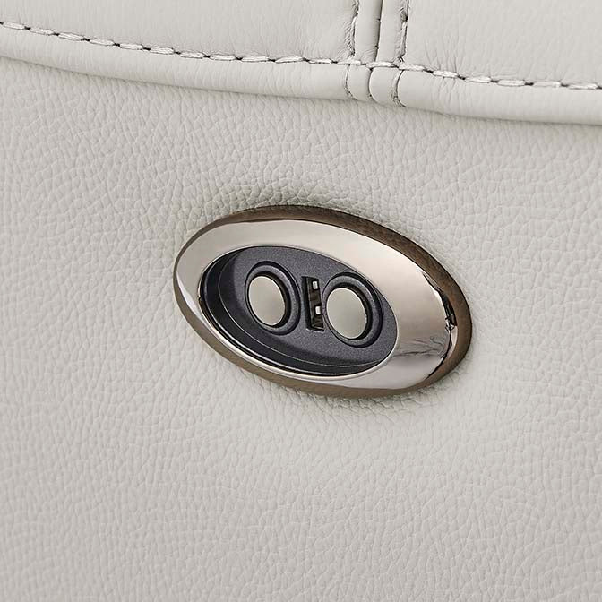 Madrid 3 Seater Electric Recliner - Light Grey