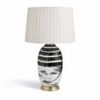 Ceramic Rustic Black and White Table Lamp