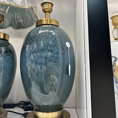 Navy Blue Ceramic Lamp