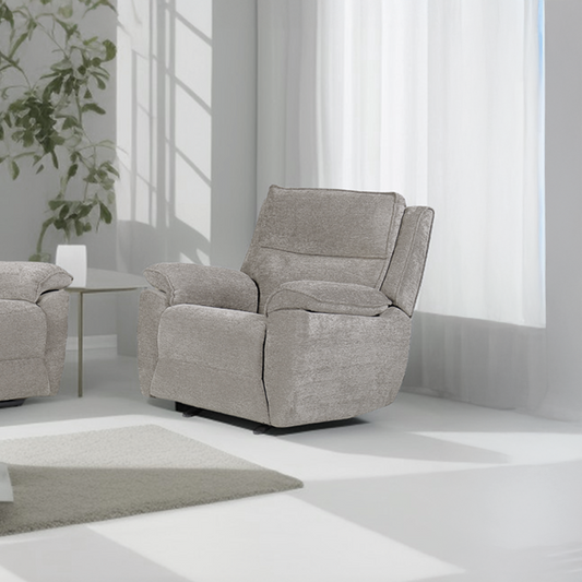 Midtown Recliner Chair in Light Grey