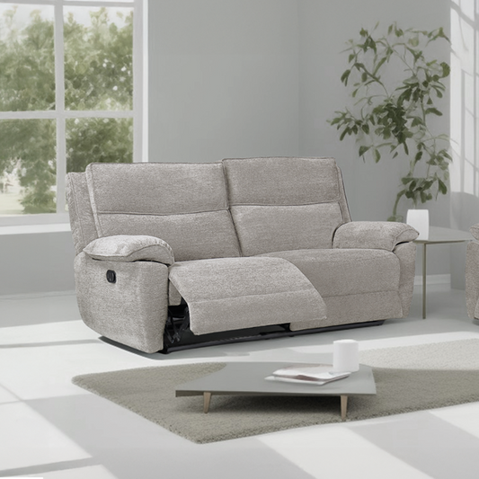 Midtown Recliner 3 Seater Sofa in Light Grey