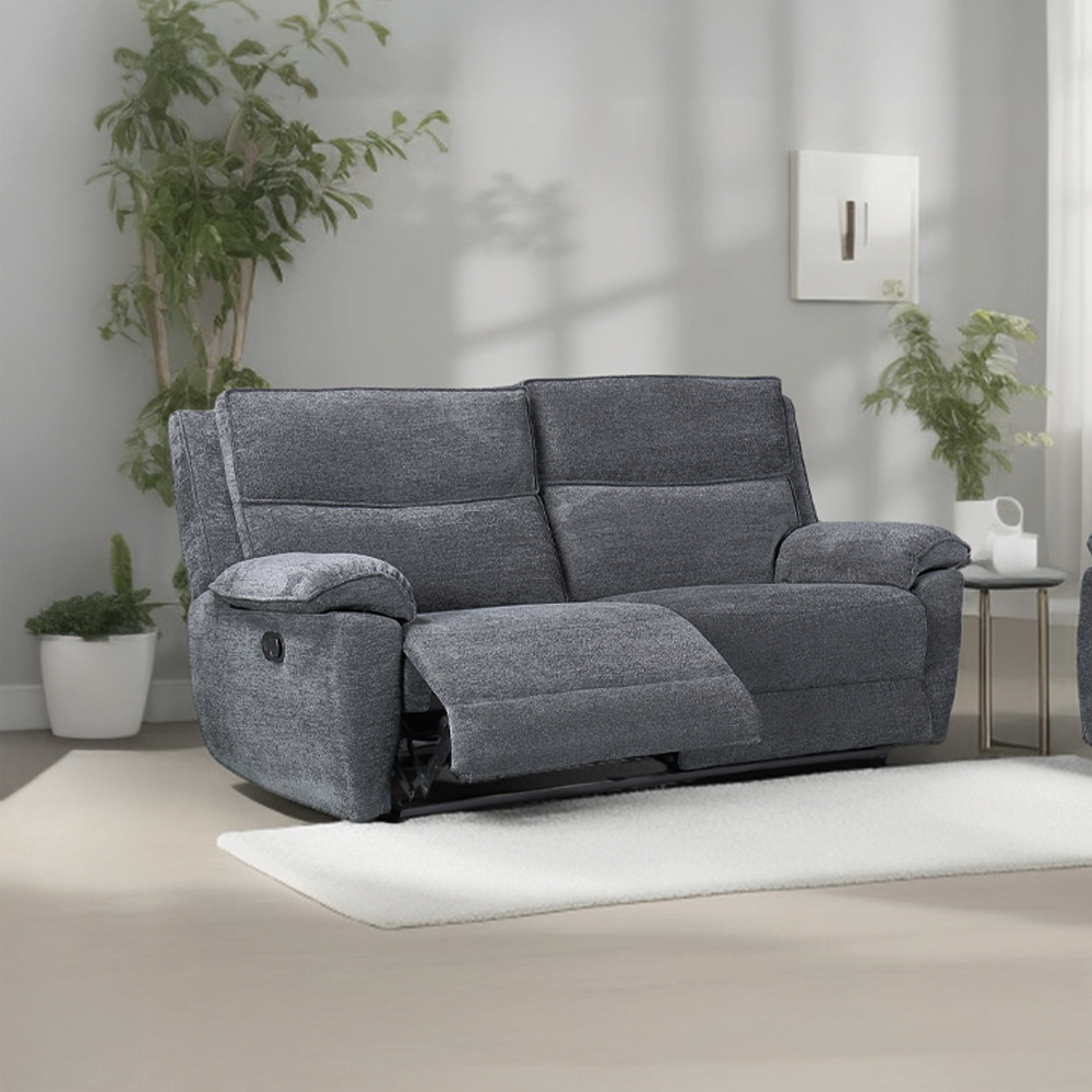 Midtown Recliner 3 Seater Sofa in Dark Grey