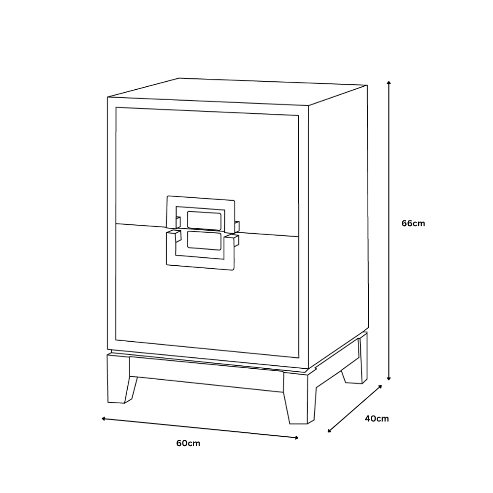 Malta 2 Drawer End Table