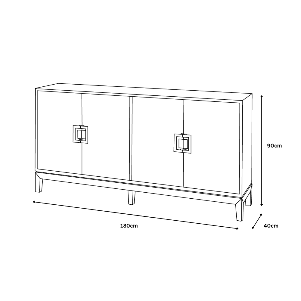 Malta 4 Door Sideboard