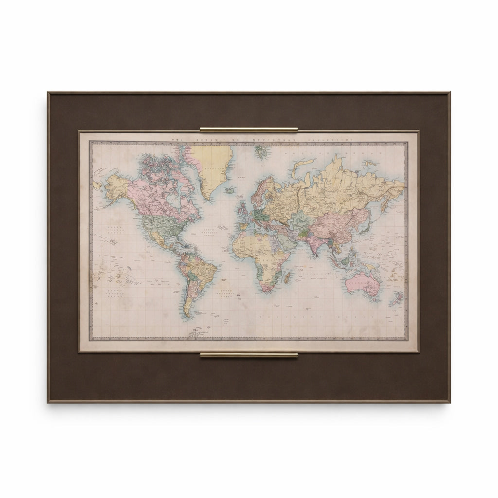 Vintage World Map Wall Art