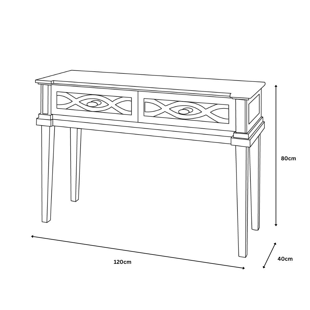 Modena Grey Rectangular Console Table