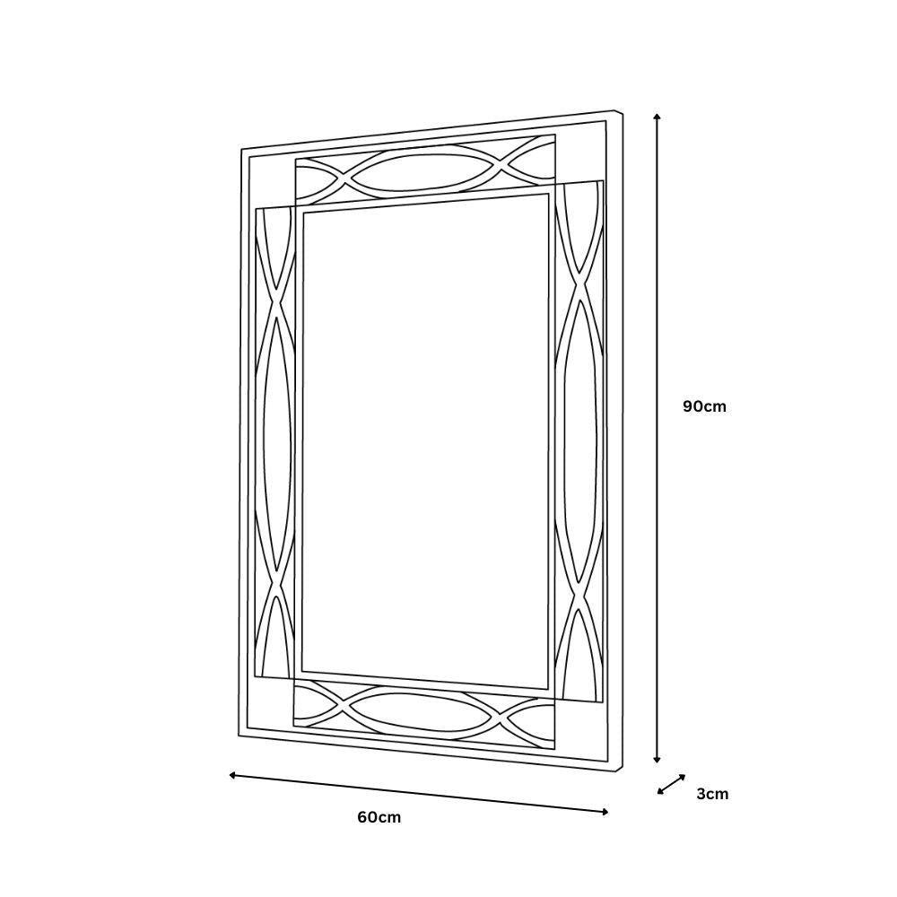 Modena Cream Rectangle Mirror