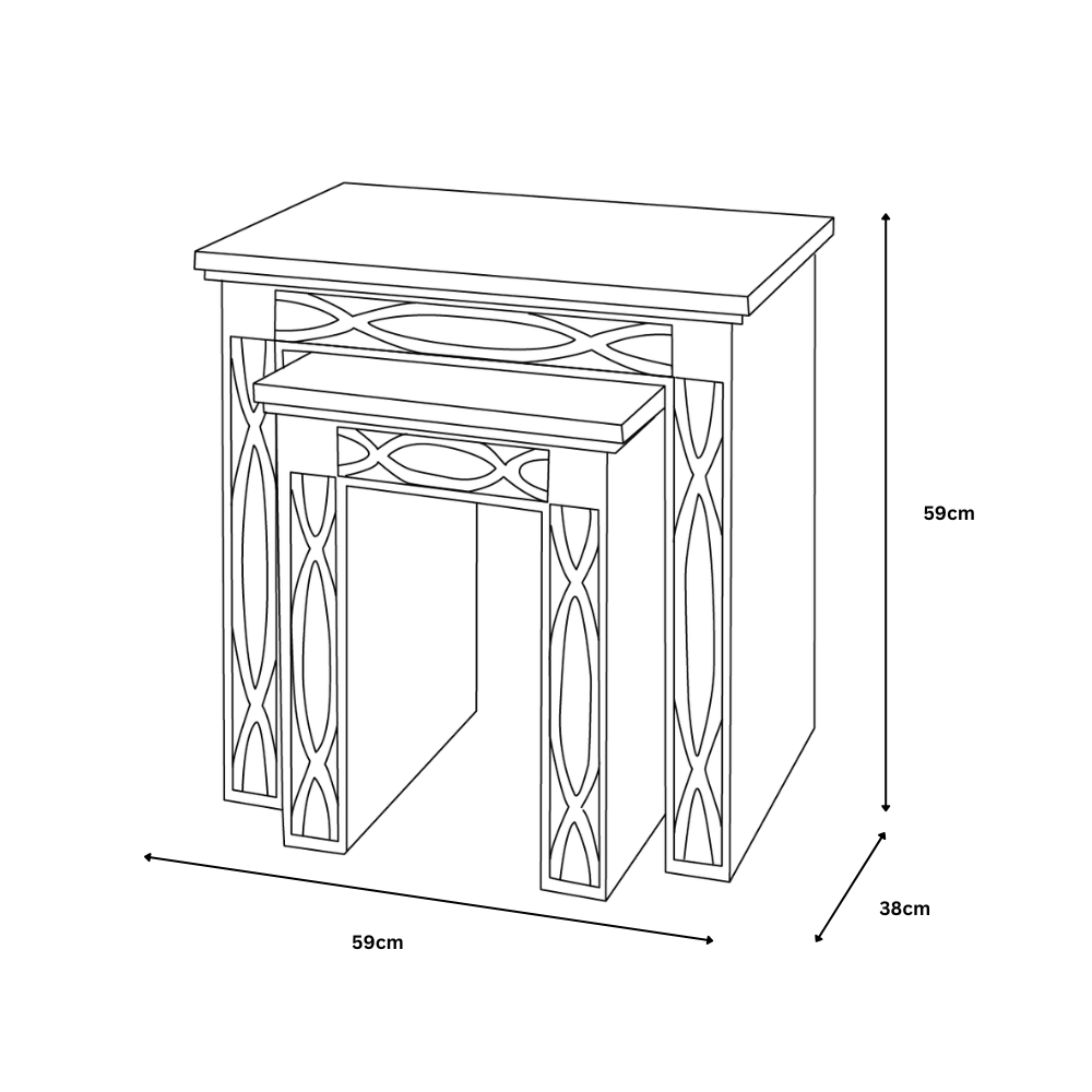 Modena Cream Nest of Tables