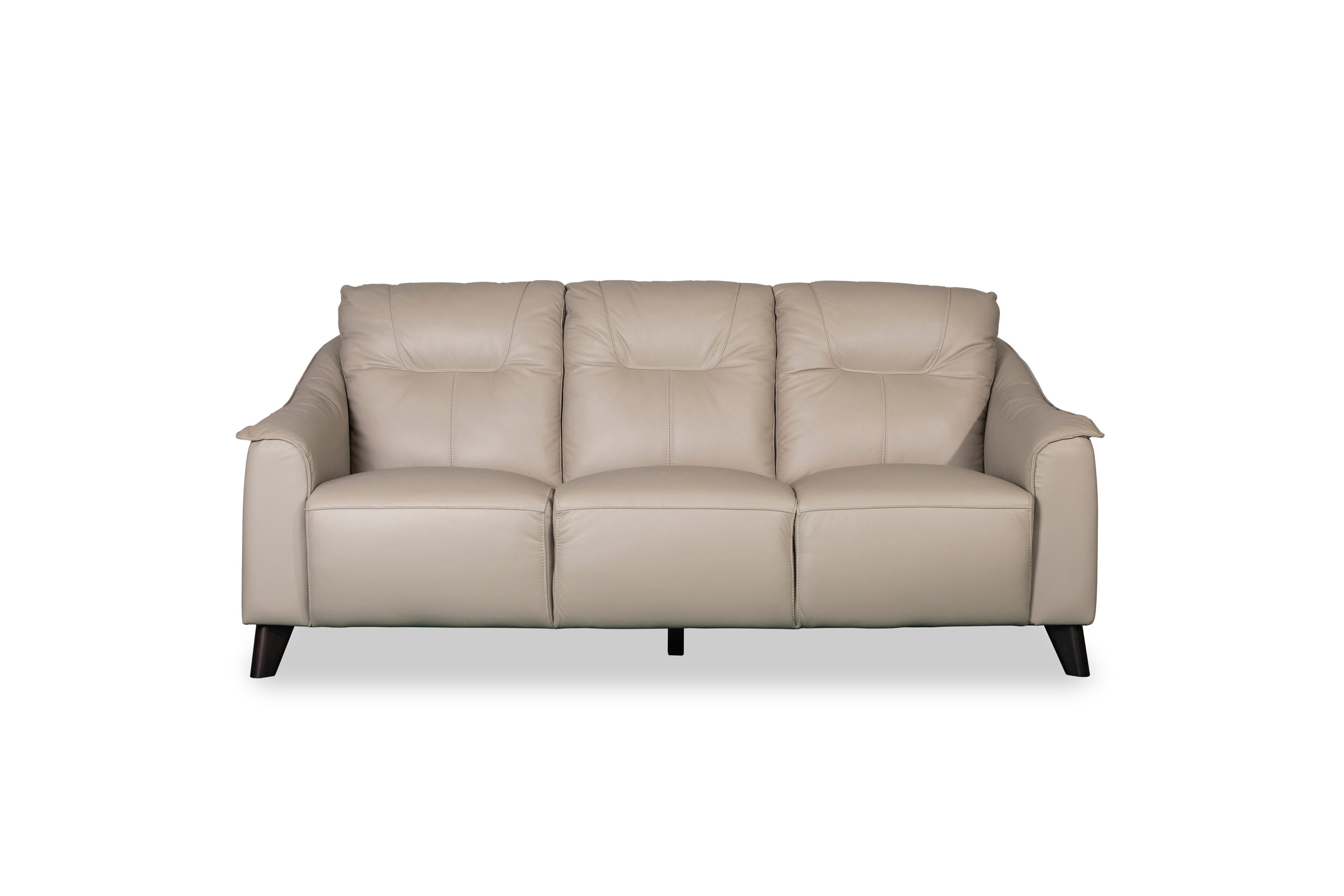 Naples Leather 2+3 Leather Suite - Cream