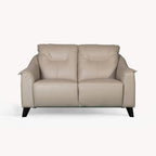 Naples Leather 2 Seater Cream Sofa