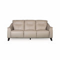 Naples Leather 3 Seater Cream Sofa