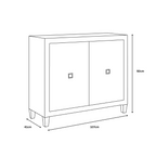 Nova 2 Door Silver Grey Chest