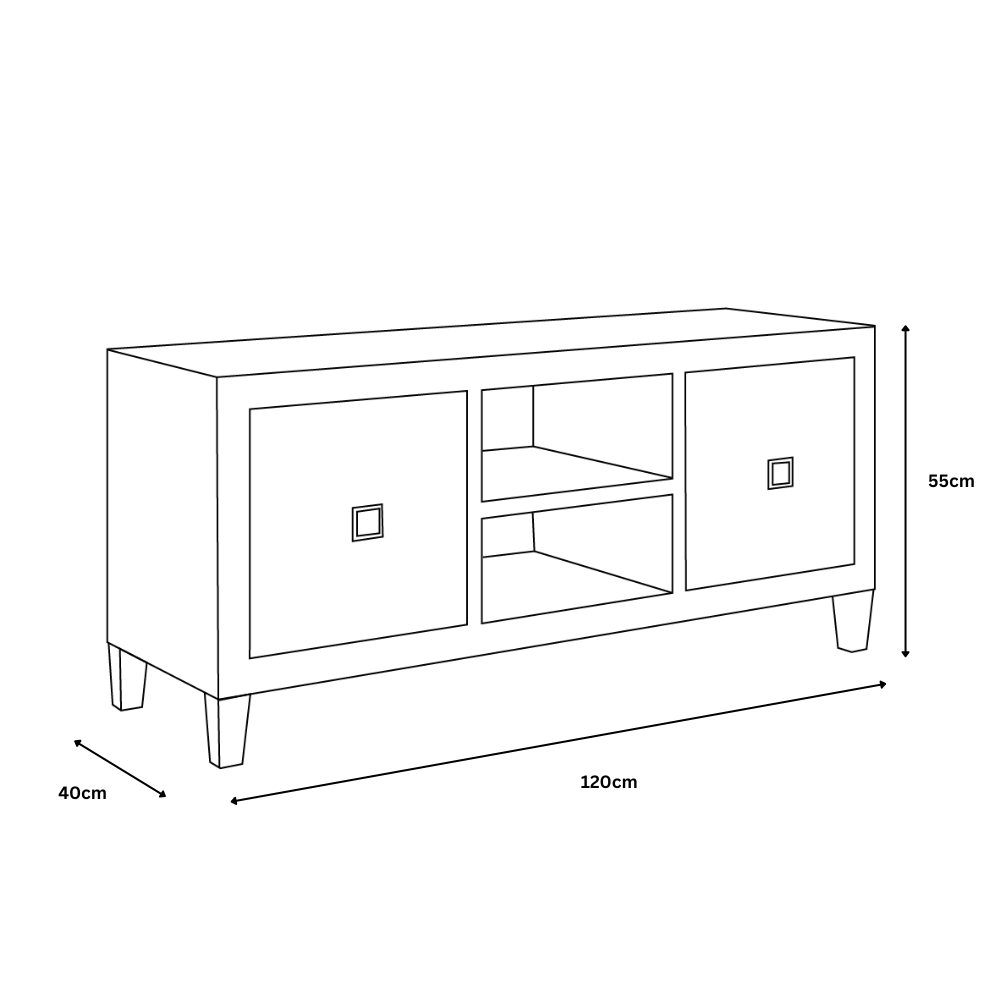 Nova Silver TV Unit