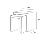 Nova Silver Nest of Tables