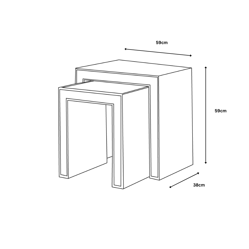 Nova Silver Nest of Tables