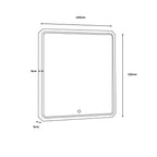 Opal LED Mirror in Graphite