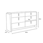 Opal Chest of 6 Drawers in Graphite
