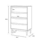 Oscar 4 Drawer Tall Boy