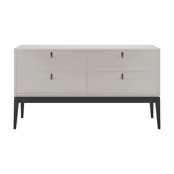 Pasadena Flannel Grey Chest of 4 Drawers