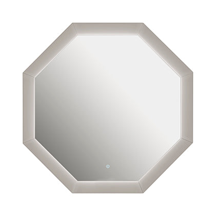 Pasadena Flannel Grey LED Hexagon Mirror