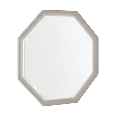 Pasadena Flannel Grey LED Hexagon Mirror