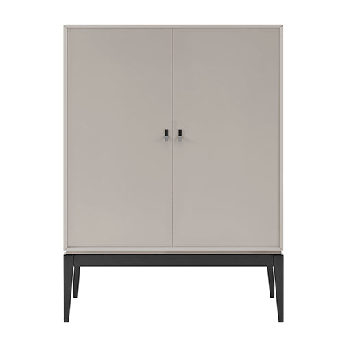 Pasadena Flannel Grey 2 Door Drinks Cabinet