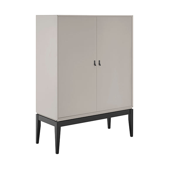 Pasadena Flannel Grey 2 Door Drinks Cabinet