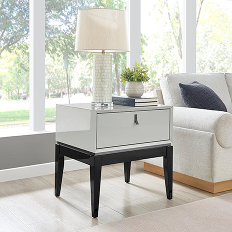 Pasadena Cool Grey 1 Drawer End Table