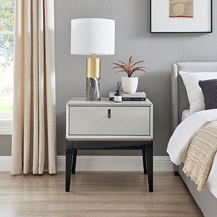 Pasadena Cool Grey 1 Drawer End Table