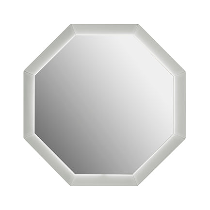 Pasadena Cool Grey LED Hexagon Mirror