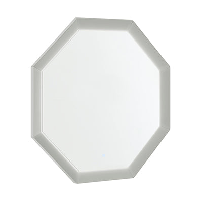 Pasadena Cool Grey LED Hexagon Mirror